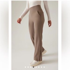 ATHLETA VENICE FLARE PANT PYRITE BROWN - MEDIUM PETITE NWT